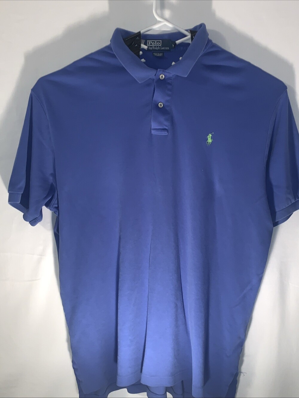 Polo Ralph Lauren Mens XXL Short Sleeve Blue Golf Shirt Cotton Pony